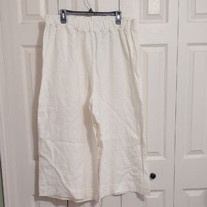 Elizabeth Suzann Off-White Wide-Leg Trousers